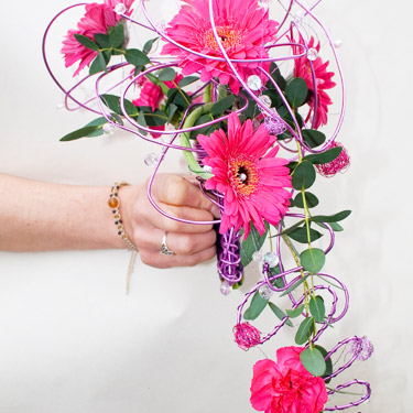 Pink Gerbera Wire Bouquet March 9 2011 Leave a Comment