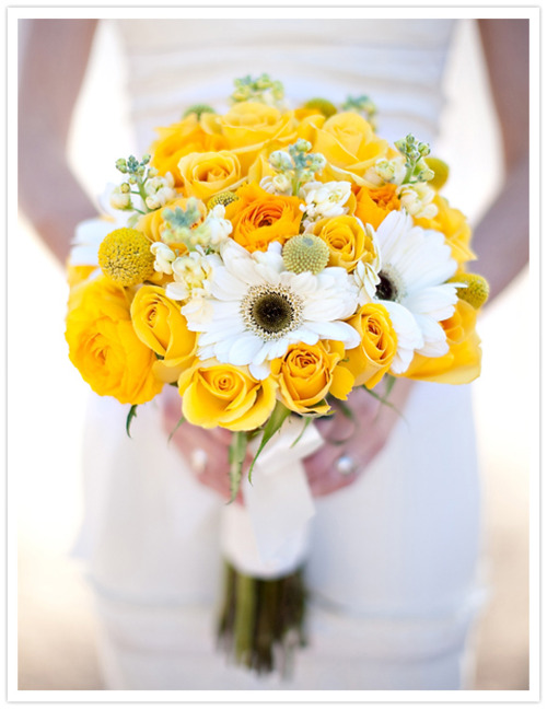 white and yellow rose bouquets. Bright yellow roses and yellow