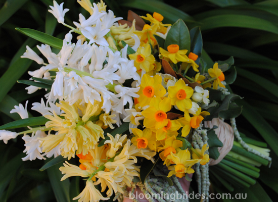 From Blooming Brides in Australia this beautiful sunshine yellow bouquet is 