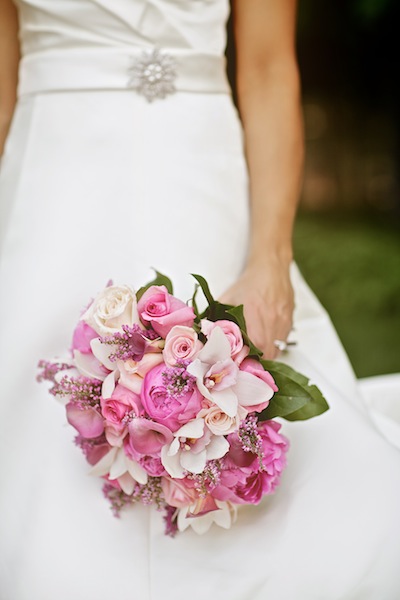 Pink bouquet for the bridemaid