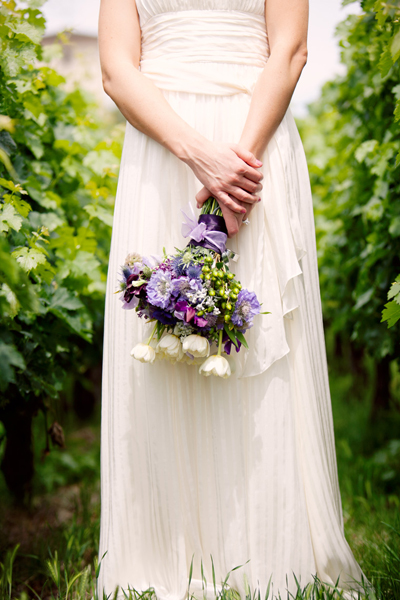 Beautiful bouquet in white purple blue and green If you can identify the