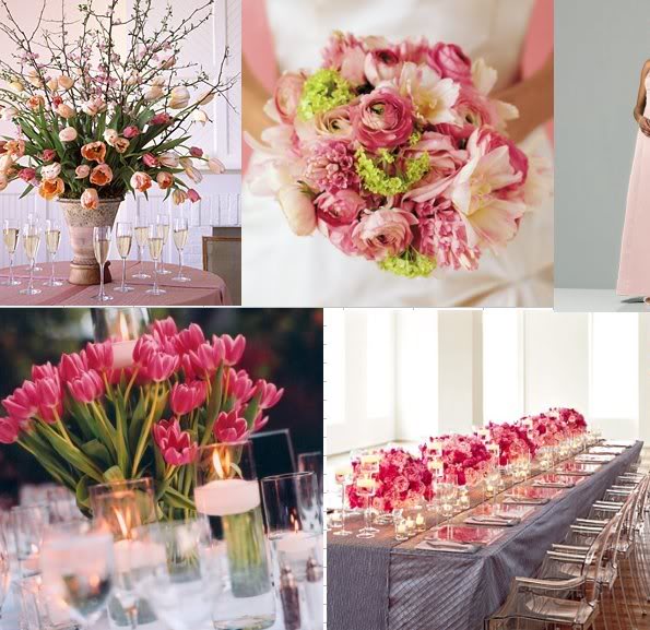 Tulip Centrepieces pinktulipsCenterpiecewedding2