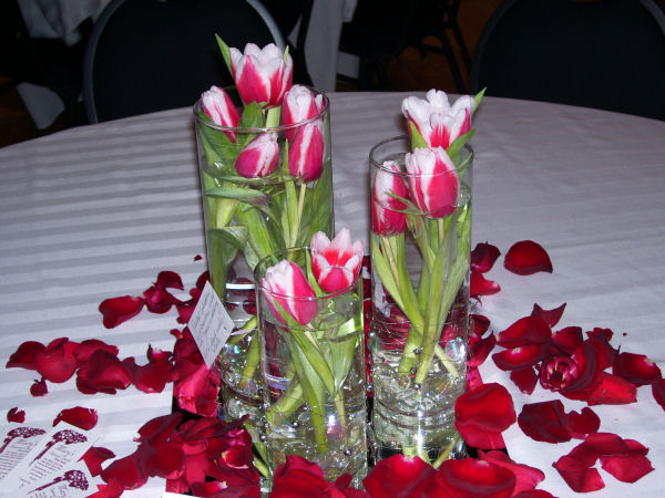 Tulip Centrepieces tulipcenterpiecepinkwhite