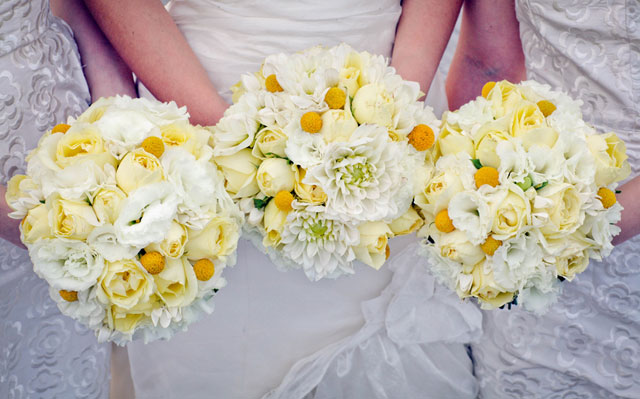 yellow white bouquet