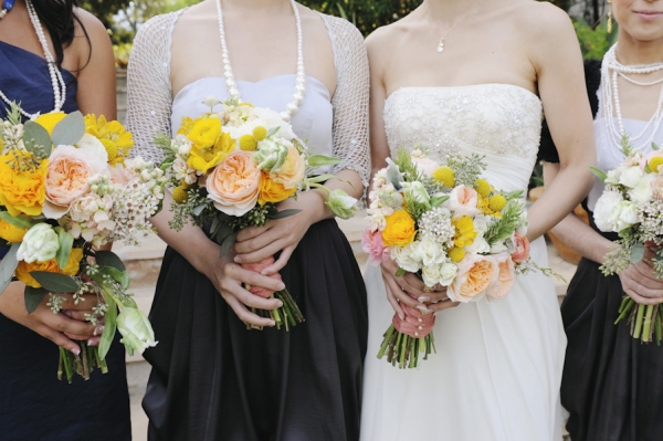 From a real wedding in Malibu featured in Ruffled The brides bouquet