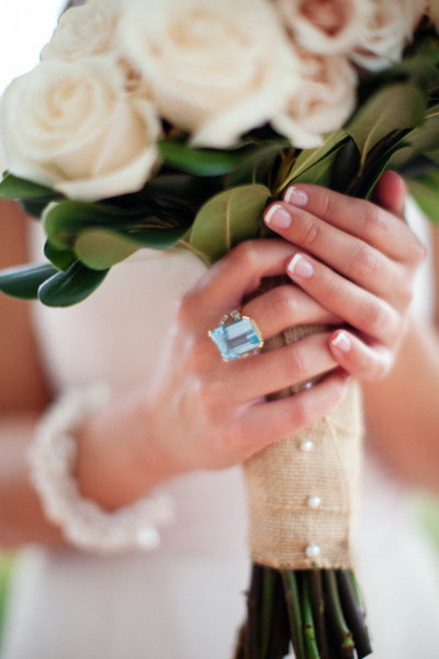 Stunning wedding flowers in blue white and purple from a Moroccan wedding 