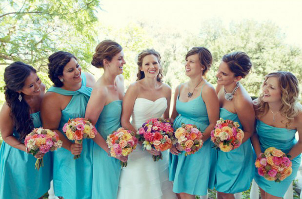 Beautiful rustic and colorful bouquet from a real wedding with a Love is in 