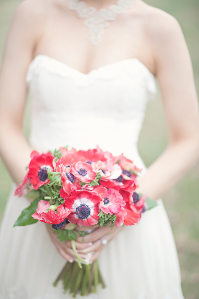 Anemone Wedding Bouquet on Red Anemone Bouquet Wedding