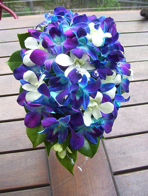 blue-purple-white-orchid-bouquet
