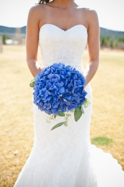 blue hydrangeas bouquet
