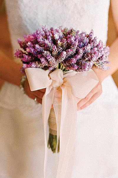 lavender herb wedding bouquet