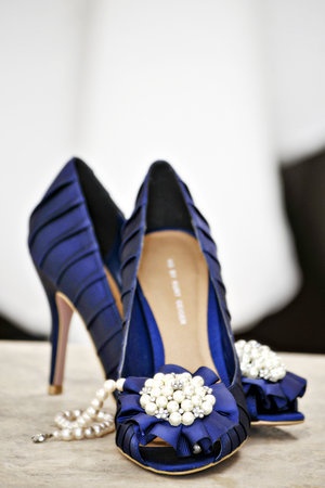 Something blue - wedding heels
