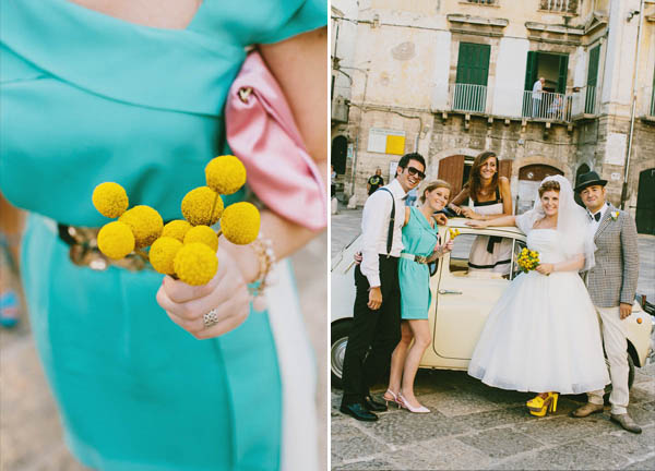 bridesmaids turquoise dress and billy balls