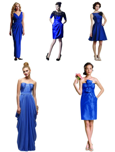 bright blue bridesmaid dresses | Bouquet Wedding Flower