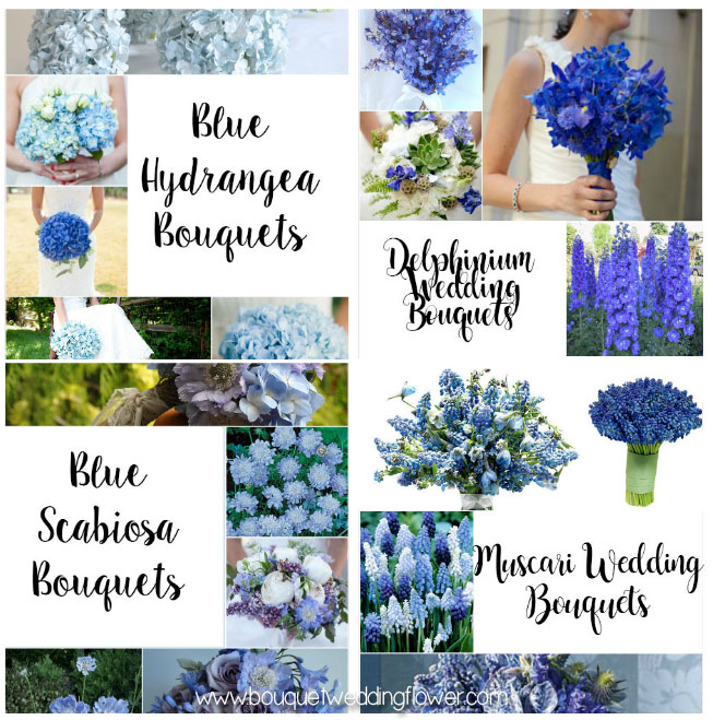 Blue Flowers For A Wedding Bouquet