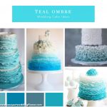 More Than 20 Teal Ombre Wedding Cake Ideas