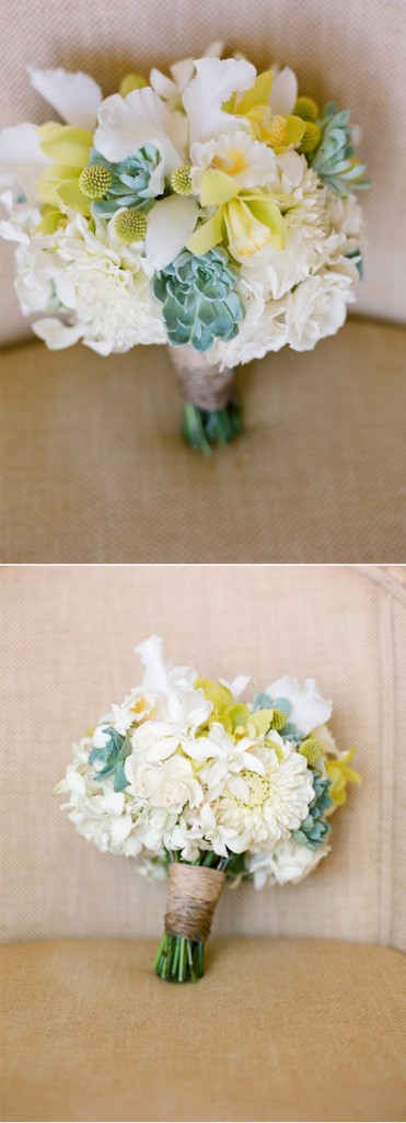 Yellow, White and Green Bouquet
