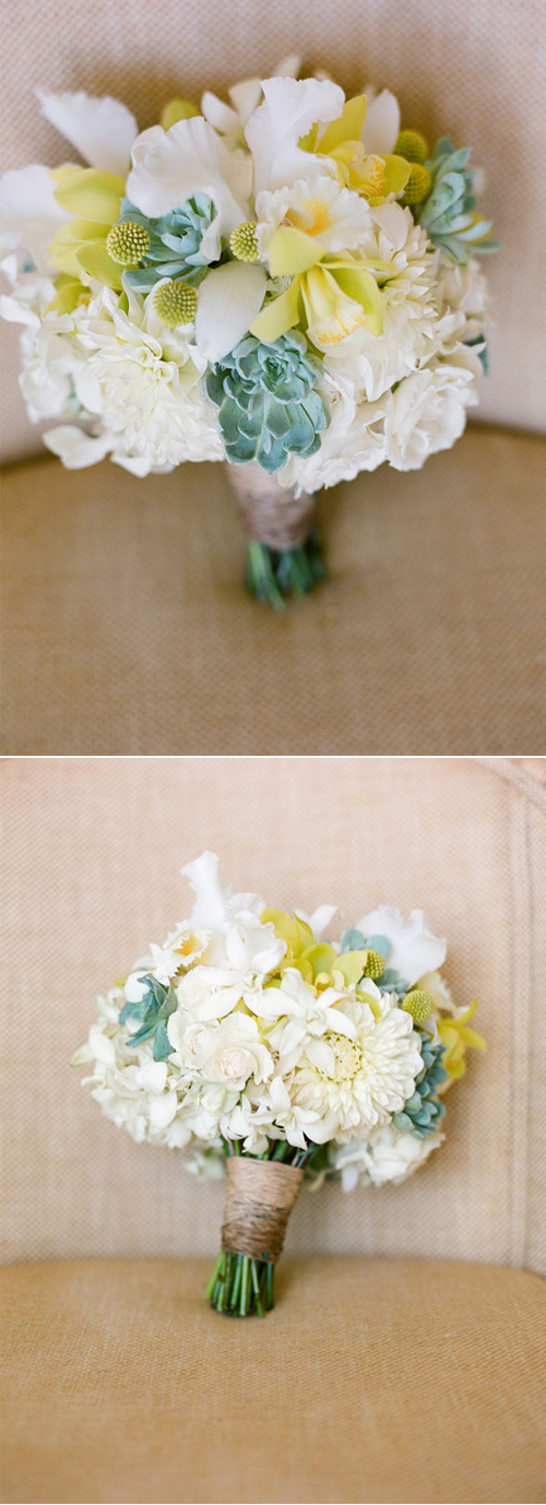 Yellow, White and Green Bouquet