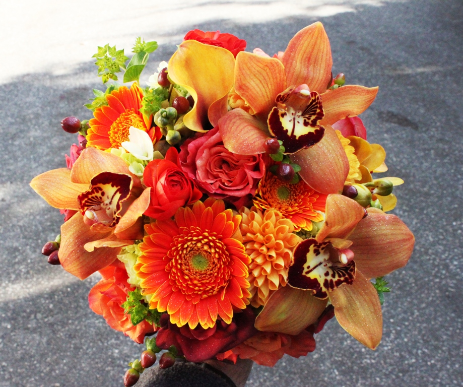 Orange Bridesmaid Bouquet