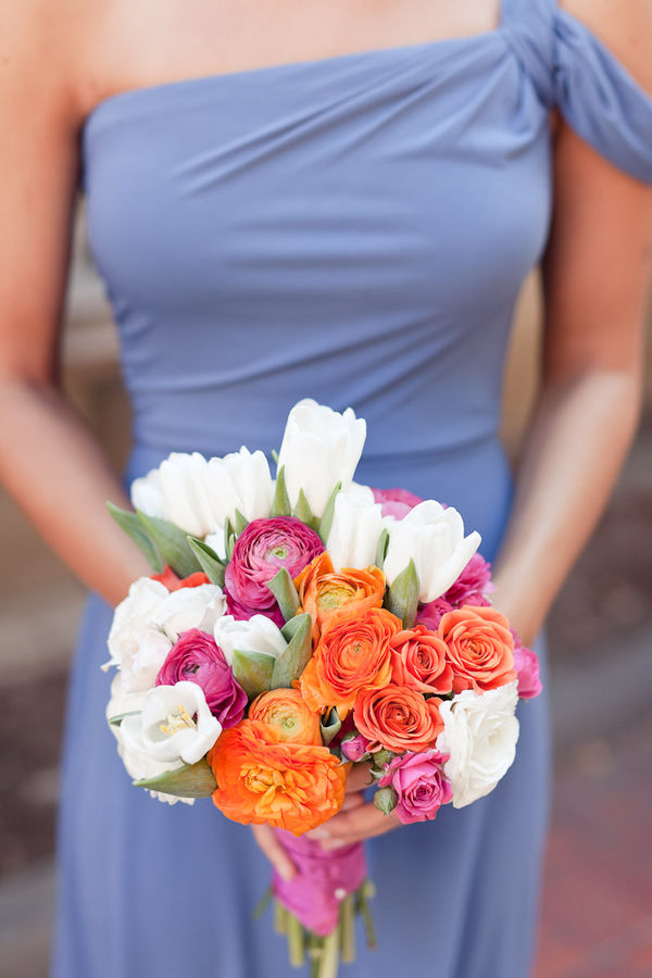 Tulips and Ranunculas for the Bridesmaids