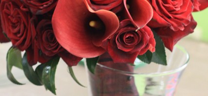 Roses and Callas in Red