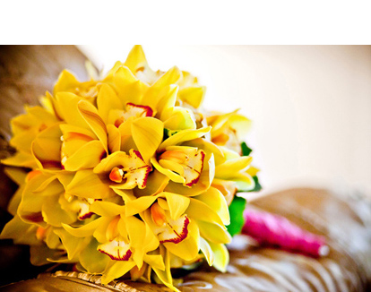 Bright Yellow Orchids Bouquet