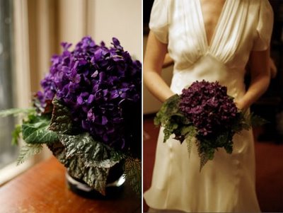 bouquet made of violets