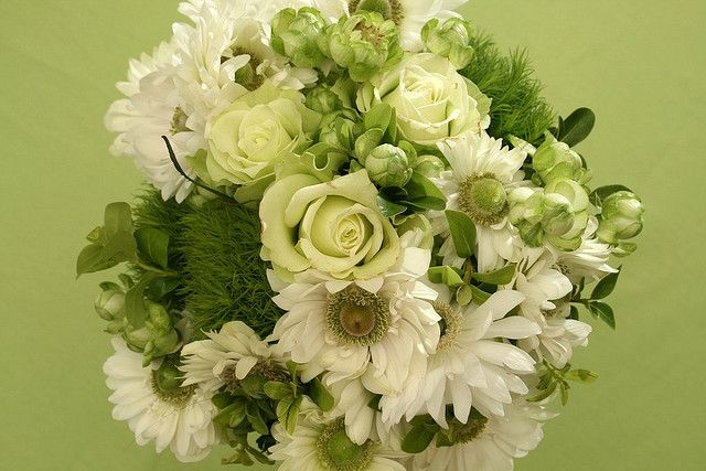 white green bouquet