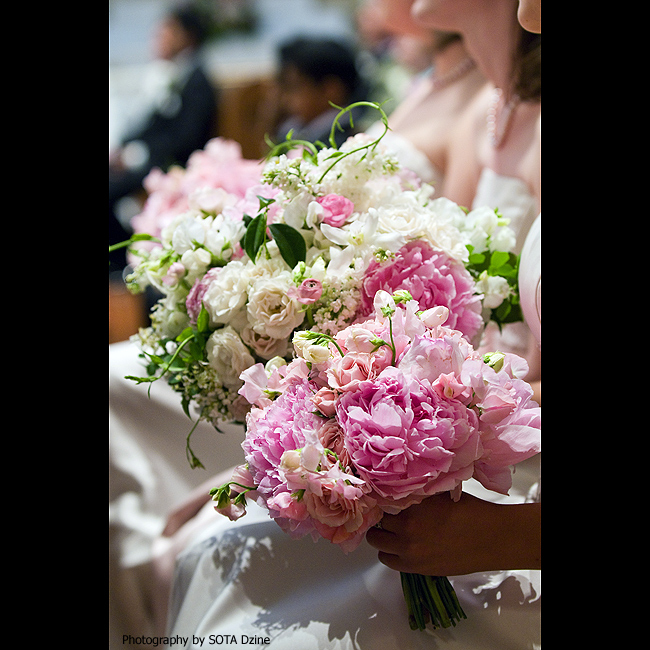 Pretty Pink Wedding Bouquets