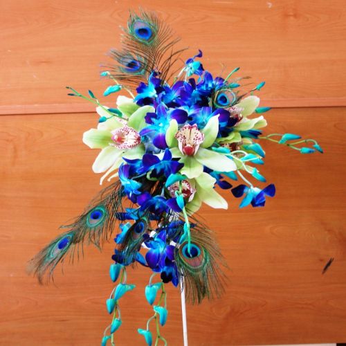 blue orchid bouquet