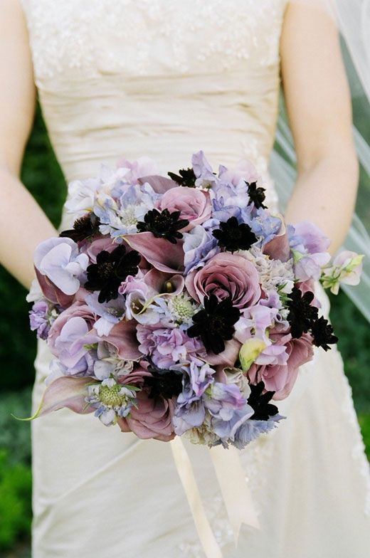 Lavender Bouquet with Brown Accents