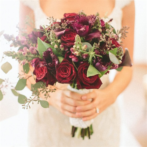 Deep Red Roses and Tulips