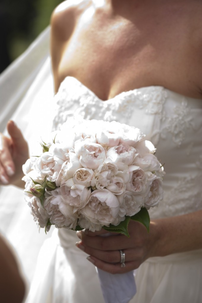 Pure White David Austin Roses Bouquet