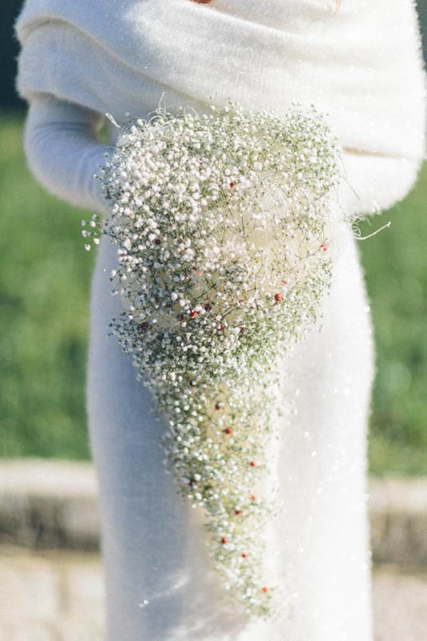 Baby's Breath Winter Bridal Bouquet