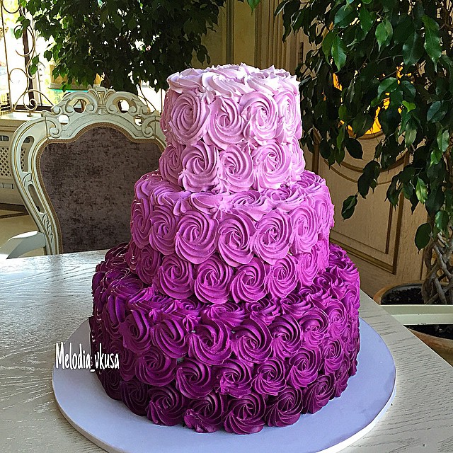 Amazing Purple Ombre Cake