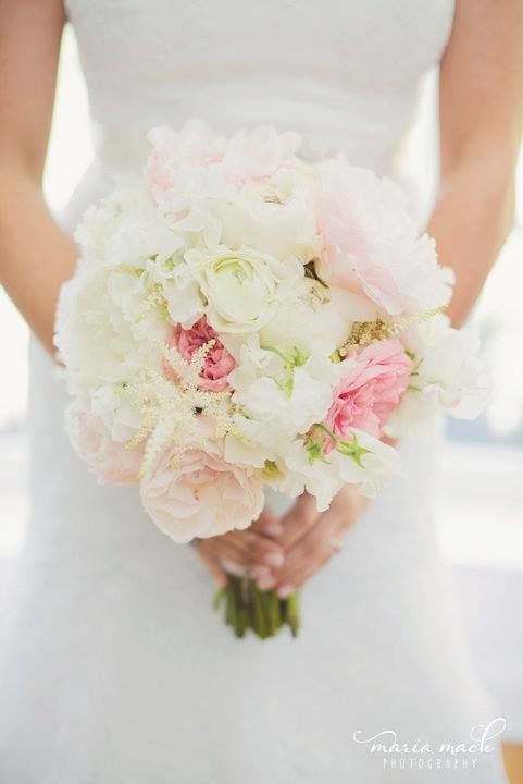 Spring bouquet peonies garden roses sweetpeas anemones