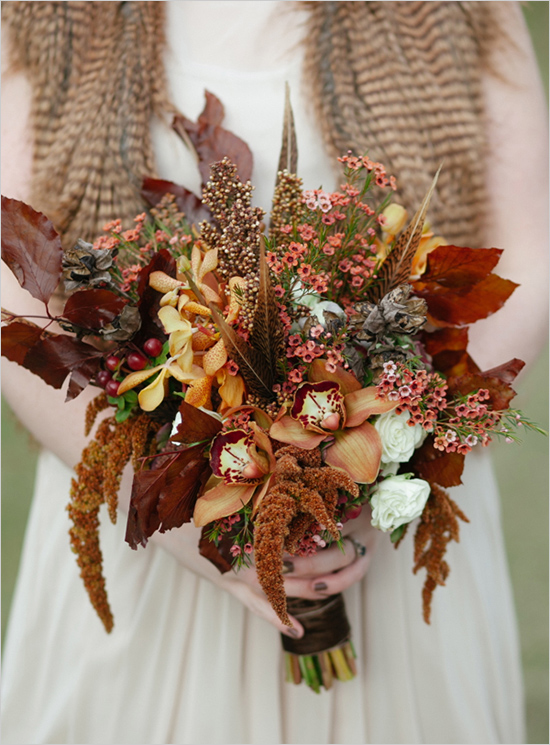 Fall Inspired Red Bouquet