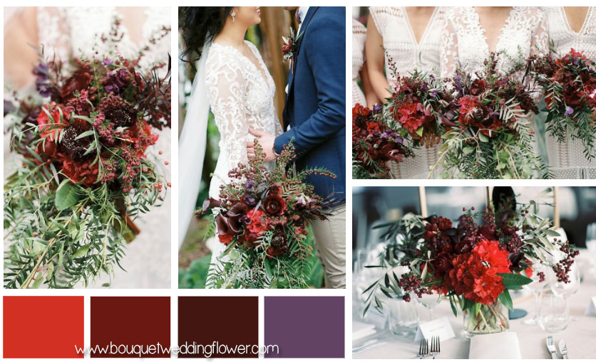 Rustic in Red Bridal Bouquet