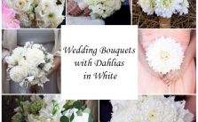 Wedding Bouquets with Dahlias in White