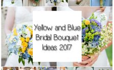 Yellow and Blue Bridal Bouquet Ideas 2017